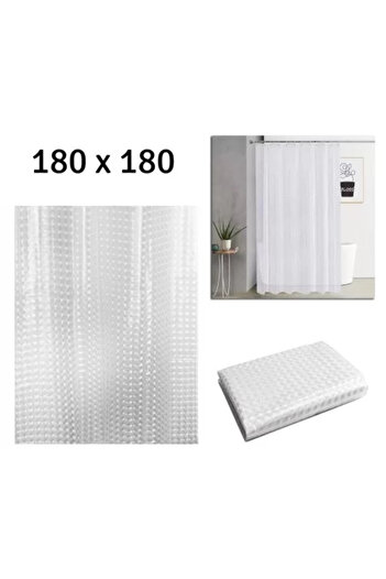Avex Semi-transparent shower curtain made of PEVA, size 180 x 180 cm