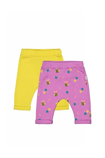 Tongs Baby Set de 2 perechi de pantaloni Albinute pentru bebelusi