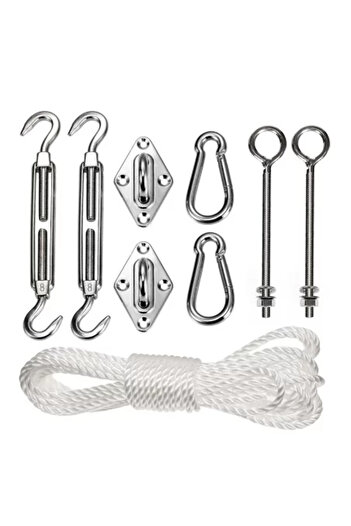 JollyMag Set Montaj Umbrar de Gradina din INOX GB 508, 9dílný