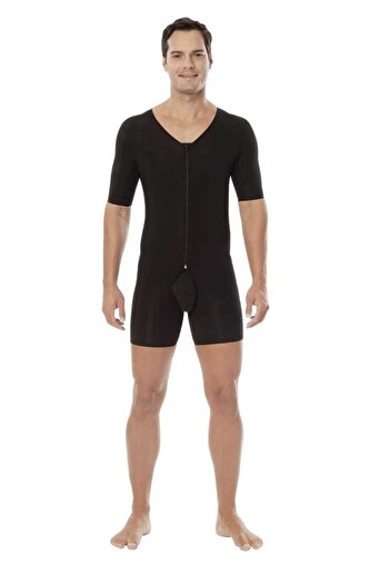 Fstyle Full medical corset after liposuction surgery with zipper above the knee
