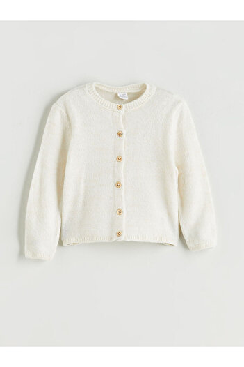 LC Waikiki Crew Neck Girl's Knitwear Cardigan