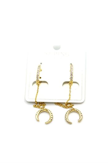 Royaleks Chain Hoop Earrings - Gold
