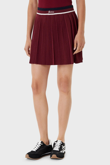 Guess Sabina Pleated Wool Blend Winter Mini Length Knitwear Skirt V5Bd02Z1152 Skirt V5Bd02 Z1152 G4P