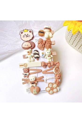 EliraToka Girl - Baby Silicone Cute Clip Clip 14-Piece Buckle Set Models