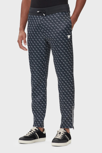 Guess Korbin Jacquard Logo Printed Cotton Regular Fit Jogger Pants Z2Bb05K7122 Men's Pants Z2B
