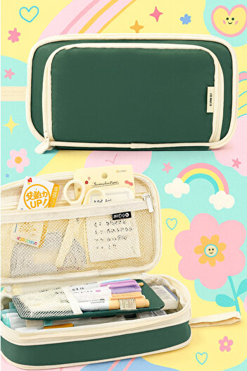 Fillikutum Kawaii Pencil Case Large Size Large Capacity Versatile Pencil Bag Double Layer Pen Holder