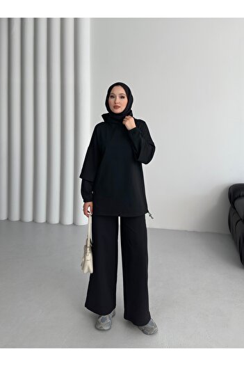 New Lune Women's Fume 100% Cotton Hoodie Bottom Top Set Oversized Comfortable Fit Suitable for 4 Seasons