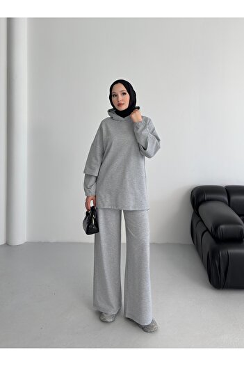 New Lune Women's Fume 100% Cotton Hoodie Bottom Top Set Oversized Comfortable Fit Suitable for 4 Seasons