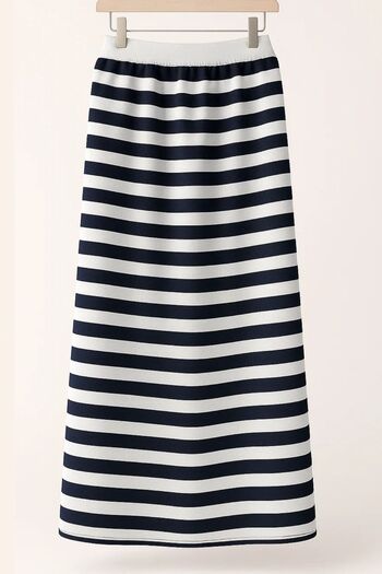Angel&Co. Girls Clothing Girl's Navy Blue and White Striped Skirt