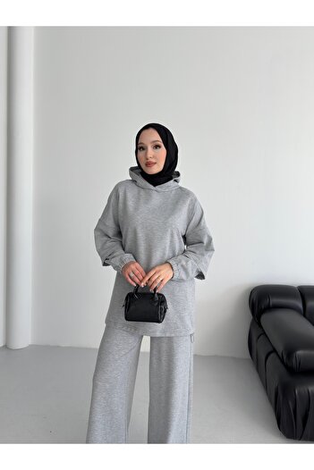 New Lune Women's Fume 100% Cotton Hoodie Bottom Top Set Oversized Comfortable Fit Suitable for 4 Seasons