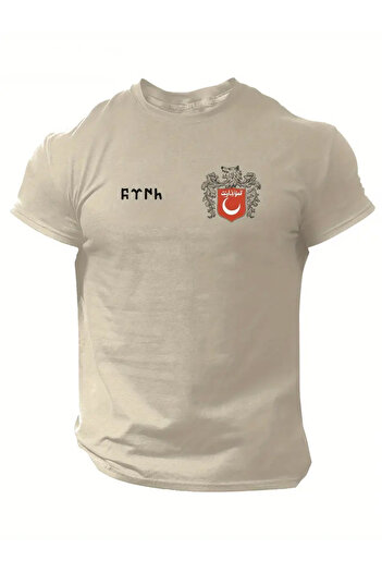 l'eivor Ανδρικό βαμβακερό μπλουζάκι με στάμπα Bozkurt New Design