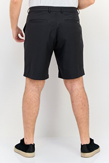 Greg Norman Men Performance Fit Solid Walking Shorts, Black