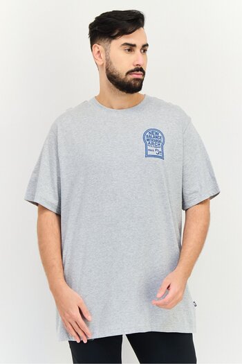 New Balance Men Sportswear Fit Short Sleeve Outdoor T-Shirt, Heather Grey