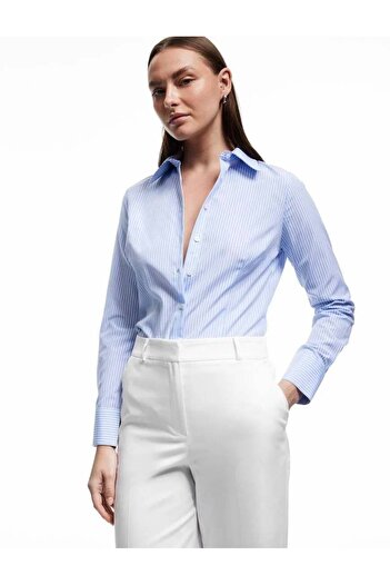 Koton Women's Long Sleeve Shirt 6Wak60033Uw