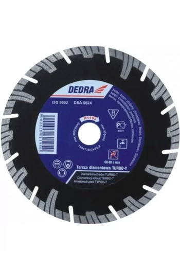 dedra Segmented Diamond Disc, Reinforced Concrete, Wet and Dry Cutting, 230 mm,