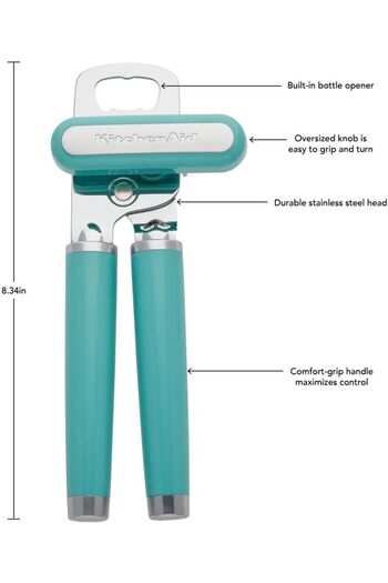 erorex Classic Multifunction Can Opener Bottle Opener Easy Use, Razor Sharp Stainless Steel Cutting Wheel,