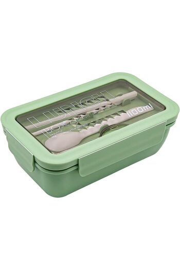 erorex Lunch Box & Cutlery Fork Spoon, Leak Proof 2 Compartments 1100Ml Capacity, Meal Prep Container Box