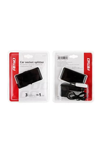 AMIO Splitter bricheta auto SOC 2 3+1 USB