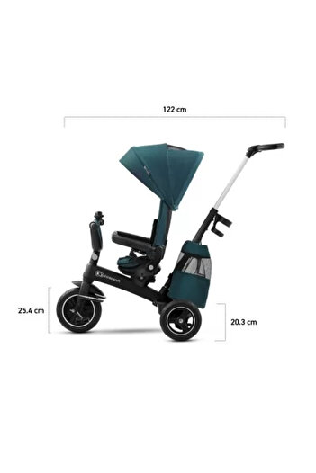 Kinderkraft TŘÍKOLKA EASYTWIST, PŮLNOČNĚ ZELENÁ