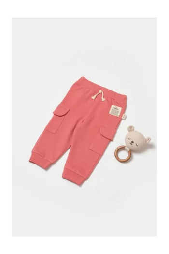 BabyCosy Pants with side pockets, Two thread, 100% cotton - Rose,