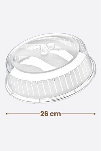 Flora 2 Adet Mikrodalga Fırın Koruma Kapağı, Isıya Dayanıklı Fırın Içi Kapak Büyük Boy 26cm 2’li Set