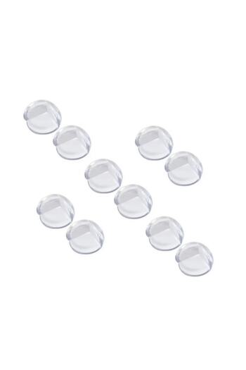 eZmart Set 10 protectii colturi Rotund autoadezive silicon transparent pentru siguranta copiilor,