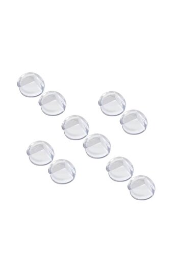 eZmart Set 10 protectii colturi Rotund autoadezive silicon transparent pentru siguranta copiilor,