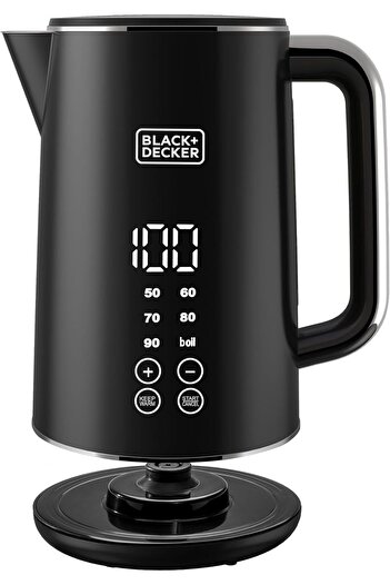 Black&Decker BLACK+DECKER Digital Kettle, 2200W, 1.7L, Touch Screen, Double Wall Design, Black - JCD200-B5