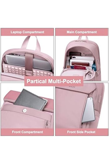 Chantria Laptop Backpack for Women, 15.6 Inch Work Business Backpacks with USB Port, Water-resistant Stylish
