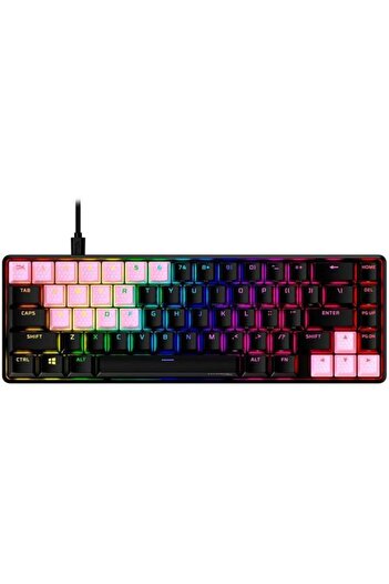 HP Kit butoane tastatură gaming HyperX Pudding White PBT, Layout SUA, Roz
