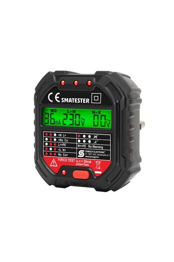 Home Tester de prize cu afisaj digital, voltmetru, FI/RCD