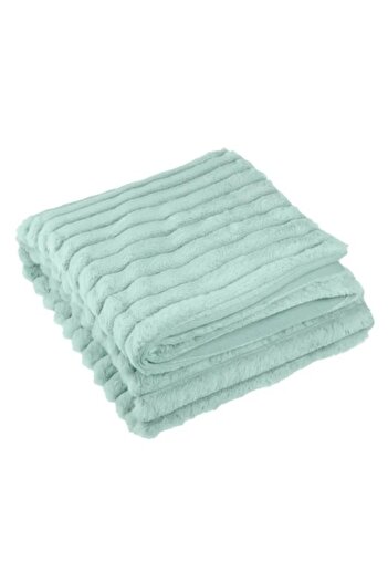 OEM Decorative Blanket Imitation Fur, Two Faces, Extremely Soft, 160 x 130 cm, Mint Green
