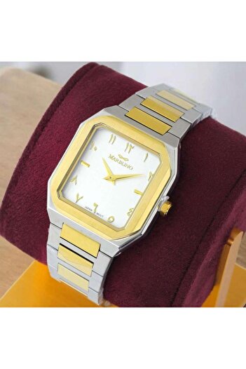 marblino Luxury Men's Watch with Gold Frame, Water and Rust Resistant