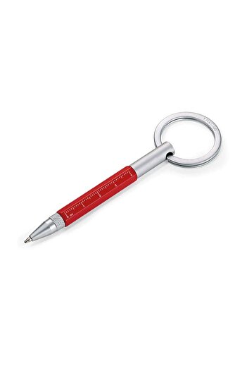 Troika Micro Construction Pen Keychain, Red