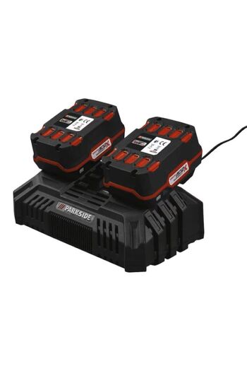 PARKSIDE Double charger set 20V 4.5Ah with 2 batteries 20V 4Ah X20V Team