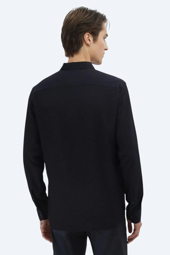 Kip Erkek Regular Fit Dokuma Klasik Gömlek GM-5804 Siyah