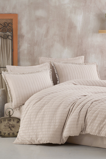 Nordqueen 100% Cotton Single Tassel Duvet Cover Set