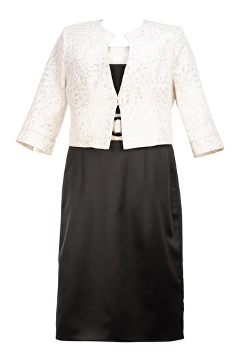 FARA Women's suit, with bolero and silver pattern