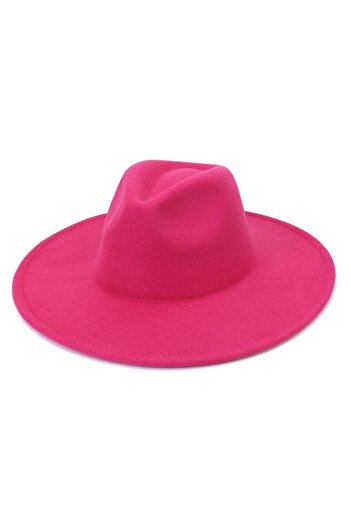 Pursehuit Women's hat, pink, with wide brim, Lavinia