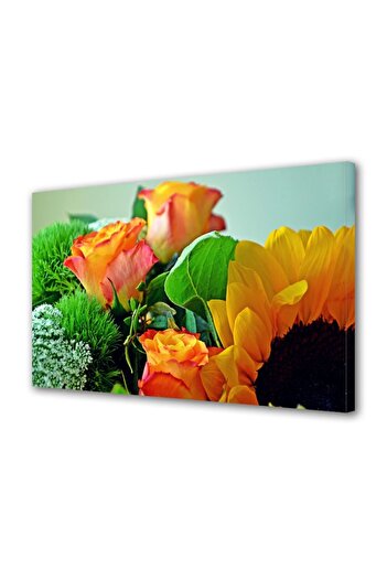 Alista Home Decorative wall painting with wooden frame, 33cm x 24cm, with flowers1473