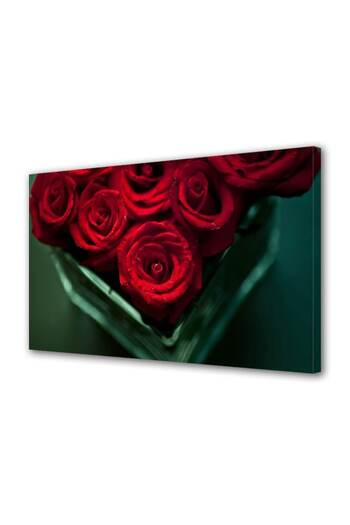 Alista Home Decorative wall painting with wooden frame, 33cm x 24cm, with flowers1718