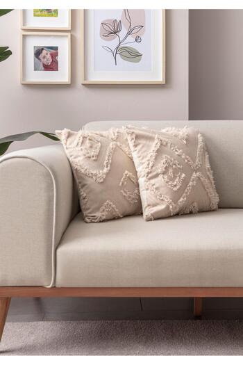 Markaev Bohemian Tassel Detailed Throw Pillow Cover Set of 2
