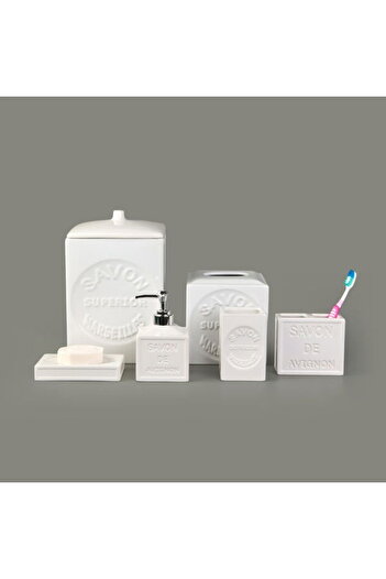 AROW Smooth 6-Piece Porcelain Bathroom Set - White