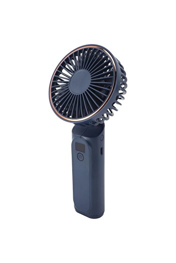 Danex Portable Fan with Battery and Digital Display, 5000mAh, B35, Silicon Flex, Blue