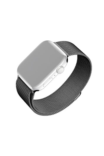 Danex Watch Strap for Apple Watch 1-10/SE/SE 2, 38/40/41/42mm, N52, Steel, Intense Dark