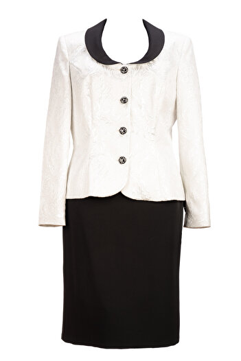 FARA Women's suit, with bolero and silver pattern