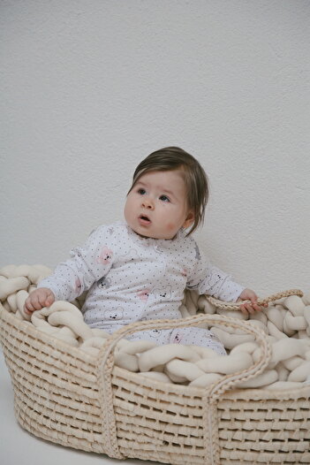 DoDo'S Baby 100% Organic Cotton Soft Teddy Bear Patterned Baby Girl Sleeping Bag