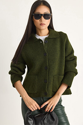 Bianco Lucci Women's Cardigan with Pockets 20251054