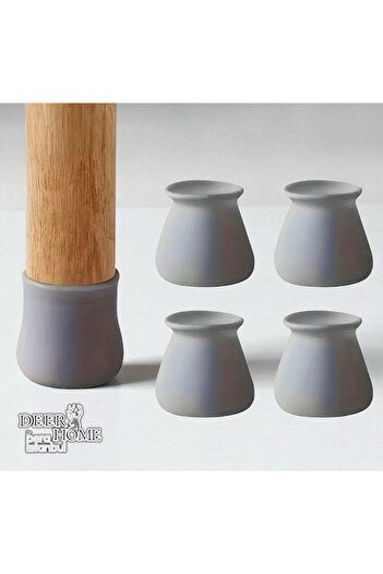 deer home by Pera İstanbul Protector pentru picioare pentru scaune de masă, pachet de 16 bucăți, din silicon, accesorii de protecție pentru articole de uz casnic, pentru podea din lemn de esență tare, ceramică, picior de masă anti-zgârieturi
