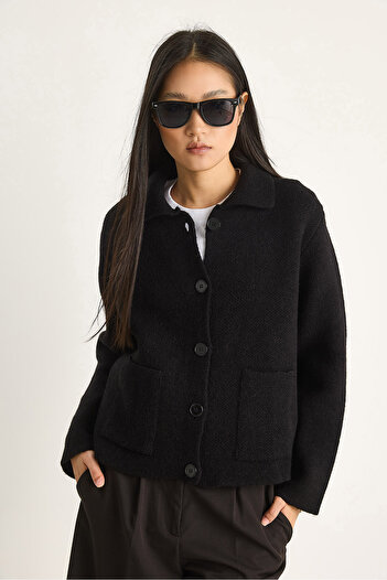 Bianco Lucci Women's Cardigan with Pockets 20251054